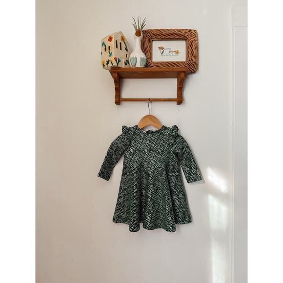 Pippa & Julie metallic silver dot green dress - 12m - Picture 1 of 6